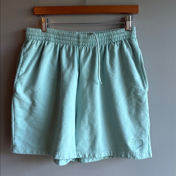 Balenciaga Turquoise BB Embroidered Logo Shorts size M great condition - Picture 1 of 5